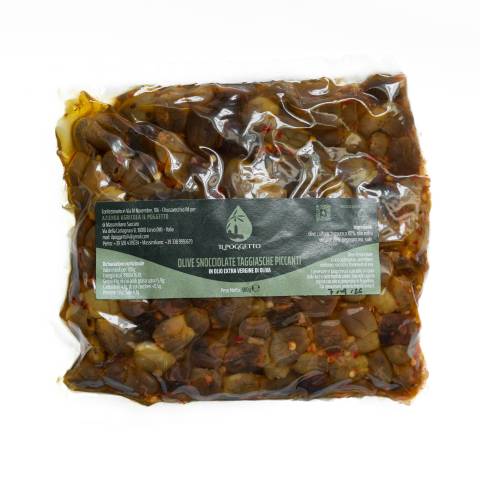 Olive Taggiasche Snocciolate Piccanti in Olio Extra Vergine di Oliva